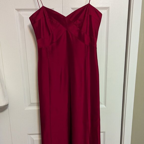 Red Silk Dress - Picture 1 of 5